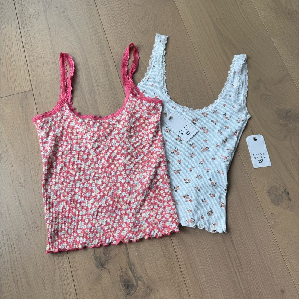 Billabong Lace Trim Tank Tops
